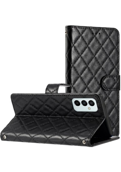 Samsung Galaxy M23 5g Kickstand Tpu Darbeye Pu Deri Için Flip Case (Yurt Dışından)