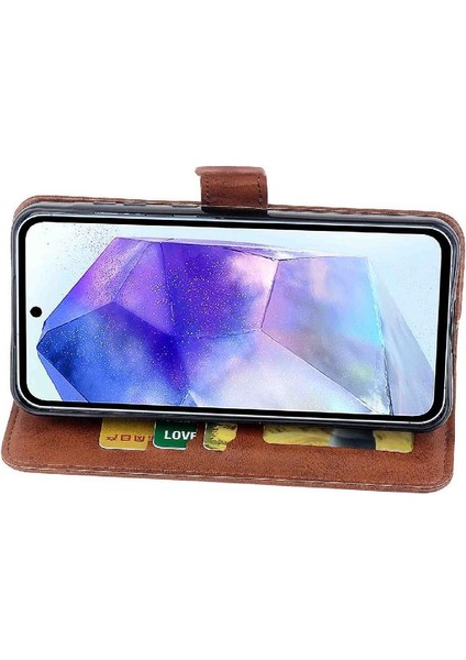 Samsung Galaxy A35 Manyetik Kapatma Tam Koruma Pu Kartı Için Filp Durumda (Yurt Dışından)