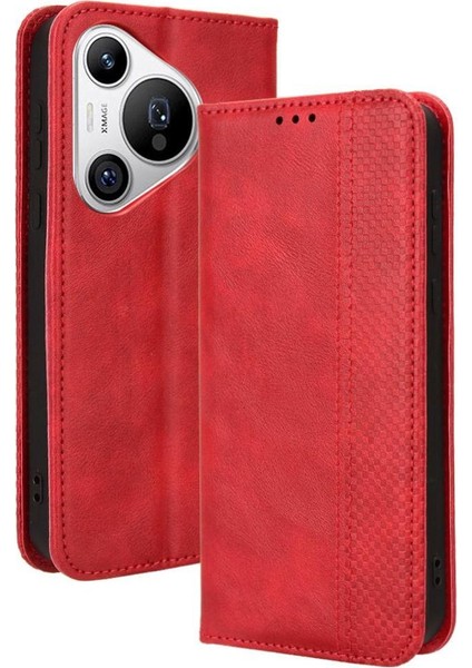 Huawei Pura 70 Için Kılıf Manyetik Kapatma Cüzdan Pu Deri (Yurt Dışından)
