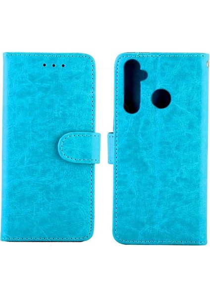 Realme 5 Pro Manyetik Kapatma Pu Deri Darbeye Dayanıklı Kart Için Flip Case (Yurt Dışından)