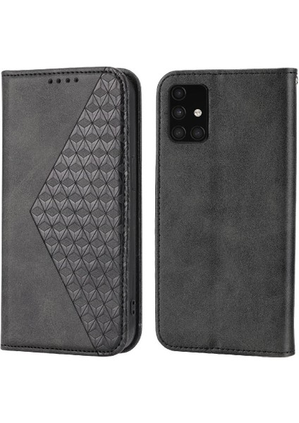 Manyi Mall Samsung Galaxy A71 4g Standı Eşkenar Dörtgen Şekli Cüzdan Günlük Kullanım Için Flip Case (Yurt Dışından)