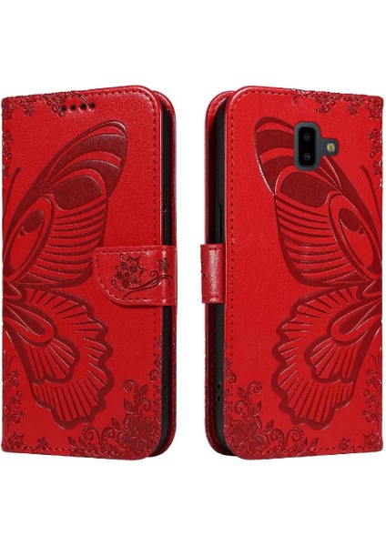 Samsung Galaxy J6 Artı Yüksek Kaliteli Deri Ayrılabilir El Için Flip Case (Yurt Dışından)