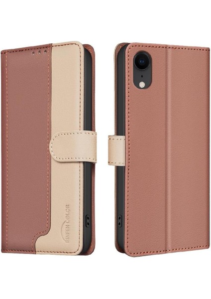 IPhone Xr Flip Için Flip Case Folio Kart Yuvaları Tutucu Rfıd Engelleme Tpu (Yurt Dışından)