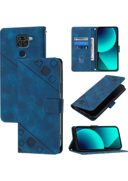Xiaomi Redmi Not 9 Için Kılıf Cüzdan Kapak Çevirin Manyetik Deri Kart Tutucu (Yurt Dışından)