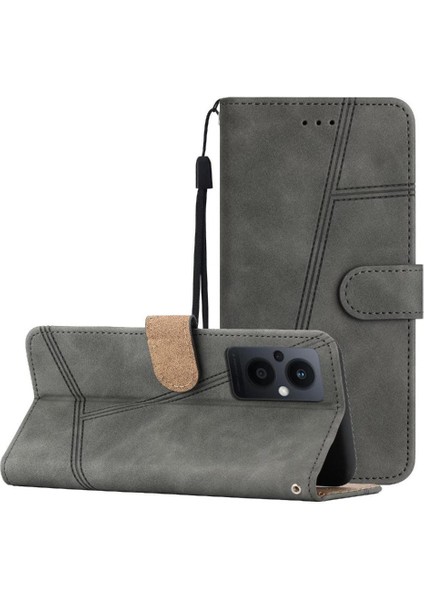 Oppo Oppo 7z 5g Için Flip Case Cüzdan Pu Deri Bilek Kayışı Flip Folio (Yurt Dışından)