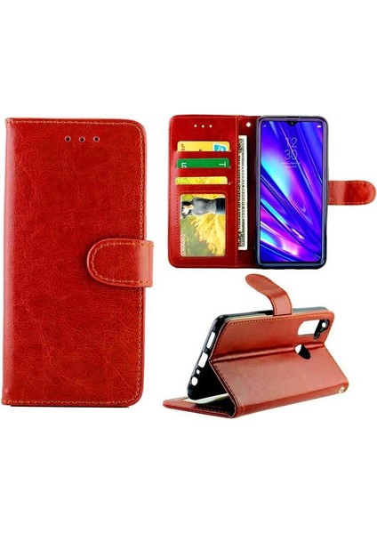 Realme 5 Pro Manyetik Kapatma Pu Deri Darbeye Dayanıklı Kart Için Flip Case (Yurt Dışından) fiyatları