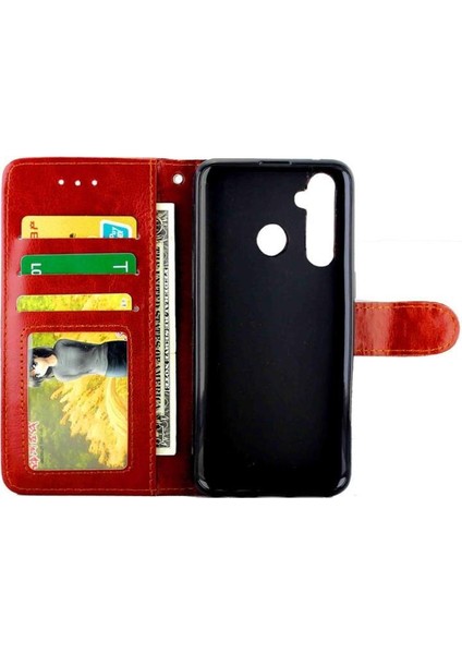 Realme 5 Pro Manyetik Kapatma Pu Deri Darbeye Dayanıklı Kart Için Flip Case (Yurt Dışından) indirimleri