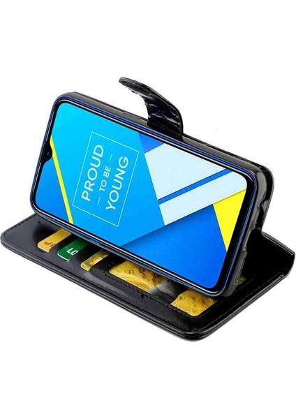 Realme C2 Kickstand Darbeye Pu Deri Kart Tutucu Için Flip Case (Yurt Dışından) fırsatları