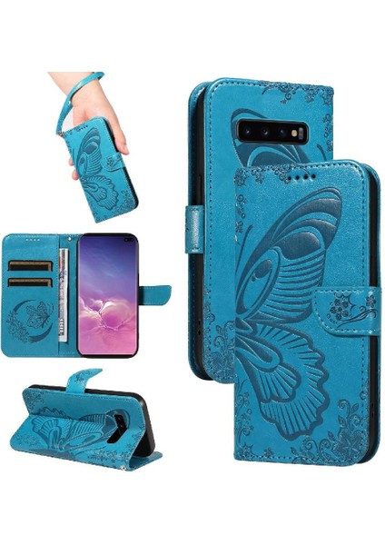 Samsung Galaxy S10 Artı Kredi ile Ayrılabilir El Kayışı Için Flip Case (Yurt Dışından)