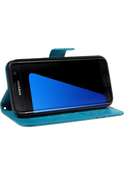 Kredi Kartı Yuvası Yüksek Kaliteli Deri ile Samsung Galaxy S7 Için Flip Case (Yurt Dışından) modelleri