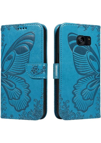 Kredi Kartı Yuvası Yüksek Kaliteli Deri ile Samsung Galaxy S7 Için Flip Case (Yurt Dışından) fırsatları