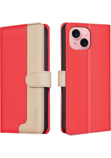 IPhone 15 Için Flip Case Artı Darbeye Dayanıklı Tpu Iç Kabuk Kart Yuvaları Tutucu (Yurt Dışından)