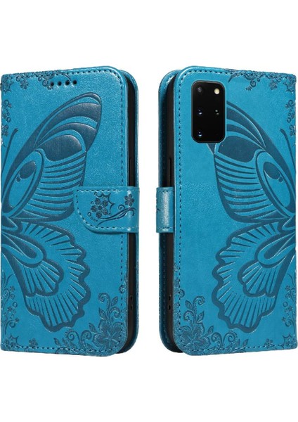 Samsung Galaxy S20 Artı Yüksek Kaliteli Deri ile Kabartmalı Flip Case (Yurt Dışından)