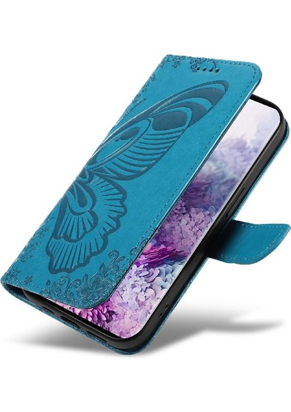 Samsung Galaxy S20 Artı Yüksek Kaliteli Deri ile Kabartmalı Flip Case (Yurt Dışından)