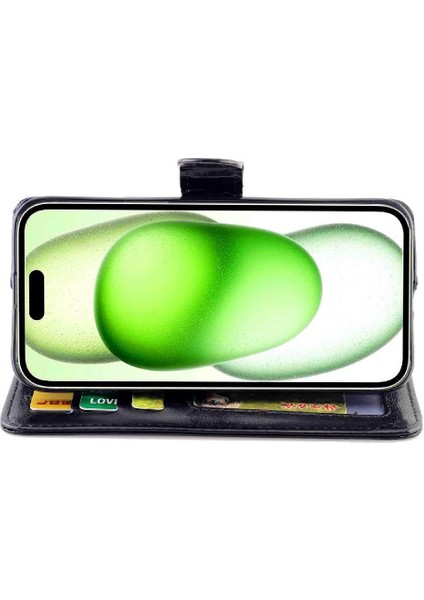 IPhone 15 Için Flip Case Artı Manyetik Kapatma Darbeye Kickstand Kart (Yurt Dışından)