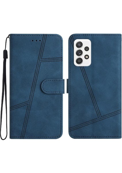 Samsung Galaxy Için Flip Case A53 5g Flip Folio Bilek Kayışı Cüzdan Pu Kart (Yurt Dışından)