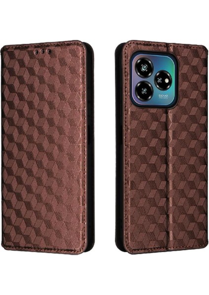 Zte Axon 60 Lite Kart Yuvaları Tutucu Manyetik Kapatma Cüzdan Pu (Yurt Dışından)