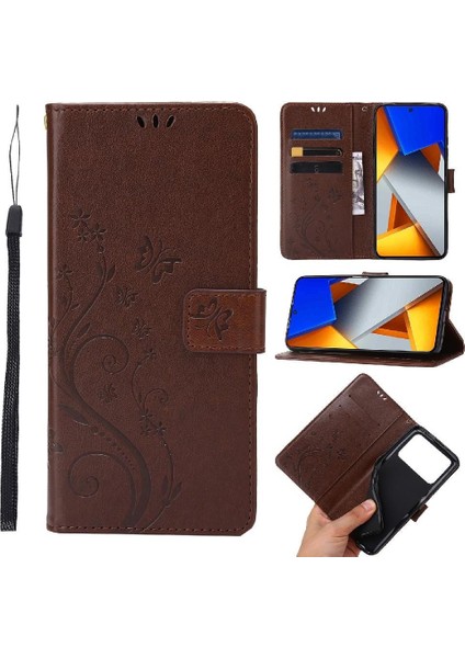 Xiaomi Poco M4 Pro 4g Için Pu Deri Manyetik Kapatma Kartı Durumda Bilek (Yurt Dışından)