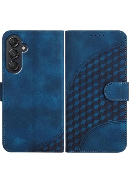Samsung Galaxy M55 Darbeye Deri Kılıf Için Flip Case Geometrik Desen (Yurt Dışından)