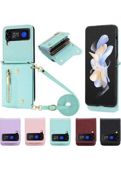 Samsung Galaxy Z Flip 4 Uzun Kayış Hafif Kart Yuvaları Mini (Yurt Dışından)