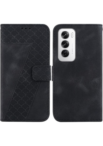 Oppo Phone 12 5g Için Telefon Kılıfı Pu Deri Kart Yuvası Fonksiyonu Cüzdan Flip (Yurt Dışından)