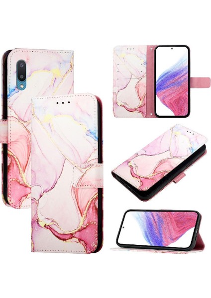 Samsung Galaxy A02 Cüzdan Mermer Desen Kickstand Pu Deri Kılıf (Yurt Dışından) indirimleri