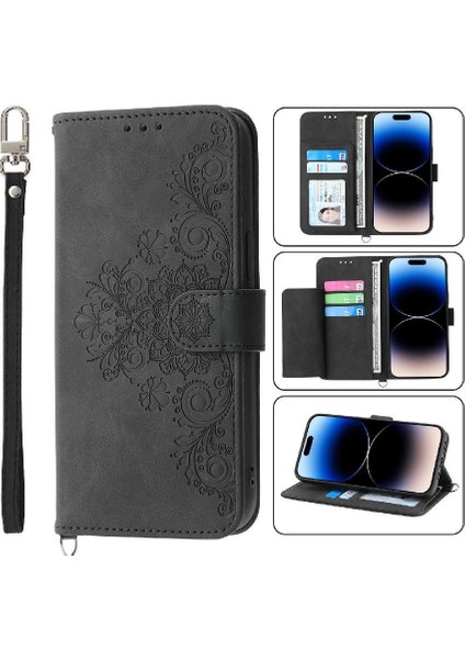Xiaomi Redmi Not Için Flip Case 13 Pro Artı 5g Kabartmalı Bileklik Çoklu (Yurt Dışından)
