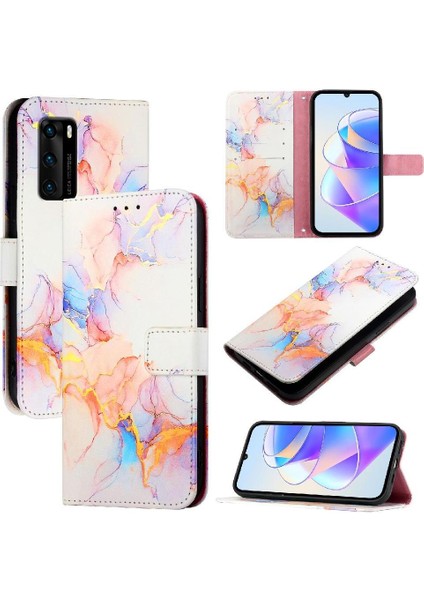Huawei P40 Cüzdan Pu Deri Kickstand Mermer Desen (Yurt Dışından) indirimleri