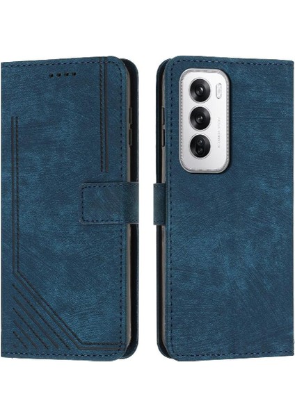Oppo Oppo 12 5g Cüzdan Kickstand Kart Ekleme Pu Deri Için Flip Case (Yurt Dışından)