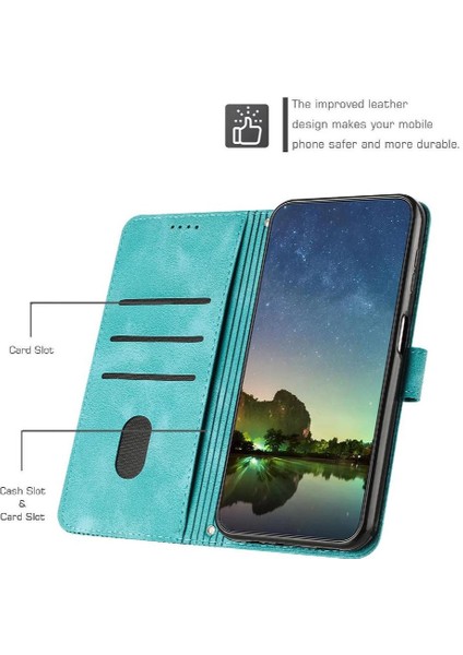 Realme C63 Kickstand Cüzdan Pu Deri Kart Ekleme Için Flip Case (Yurt Dışından)