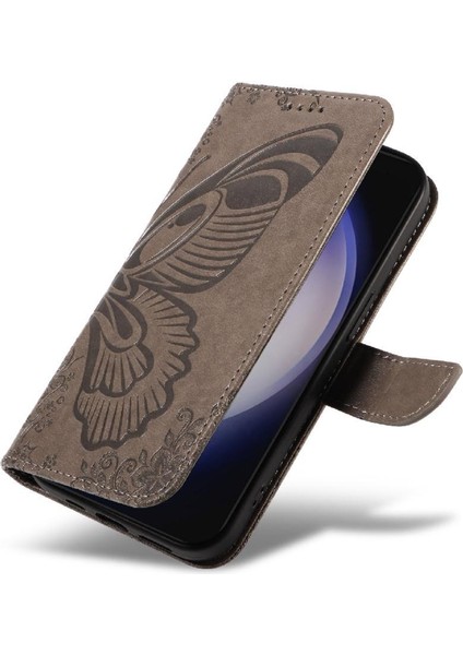 Samsung Galaxy S24 Artı Yüksek Kaliteli Deri ile Kabartmalı Flip Case (Yurt Dışından) fırsatları