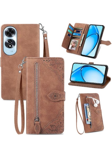 Oppo A60 4g Flip Fermuar Tarzı Iş Cüzdan Çoklu Kart Için Flip Case (Yurt Dışından)