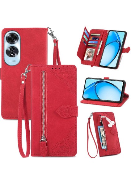 Oppo A60 4g Flip Fermuar Tarzı Iş Cüzdan Çoklu Kart Için Flip Case (Yurt Dışından)