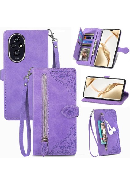 Onur 200 Pro Iş Flip Fermuar Tarzı Çok Renkli Yuvası Için Flip Case (Yurt Dışından)