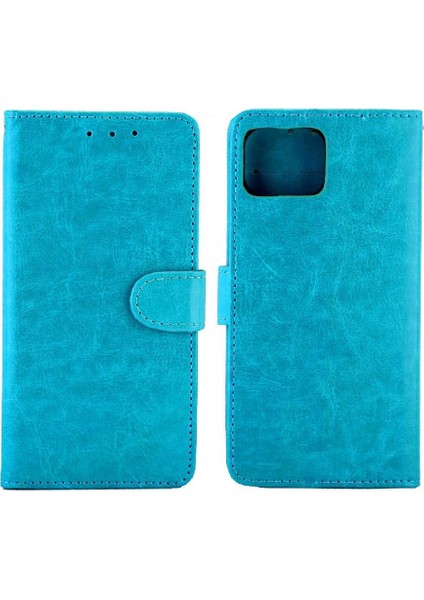 Oppo F17/OPPO A73 Kickstand Darbeye Pu Deri Kart Için Flip Case (Yurt Dışından)