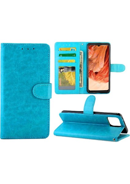 Oppo F17/OPPO A73 Kickstand Darbeye Pu Deri Kart Için Flip Case (Yurt Dışından)