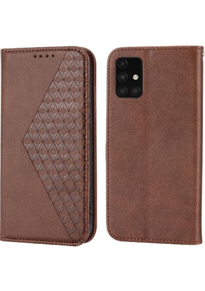 Samsung Galaxy A51 4g Günlük Kullanım Için Flip Case Cüzdan El Kayışı Eşkenar Dörtgen (Yurt Dışından)