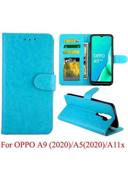 Oppo A5 Için Flip Case 2020/OPPO A9 2020 Kart Tutucu Manyetik Kapatma Pu (Yurt Dışından) modelleri