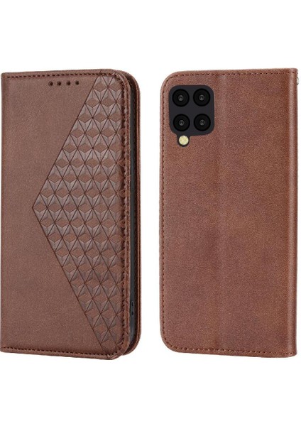 Samsung Galaxy A12 5g Standı Için Flip Case Günlük Kullanım Eşkenar Dörtgen Şekli El (Yurt Dışından)