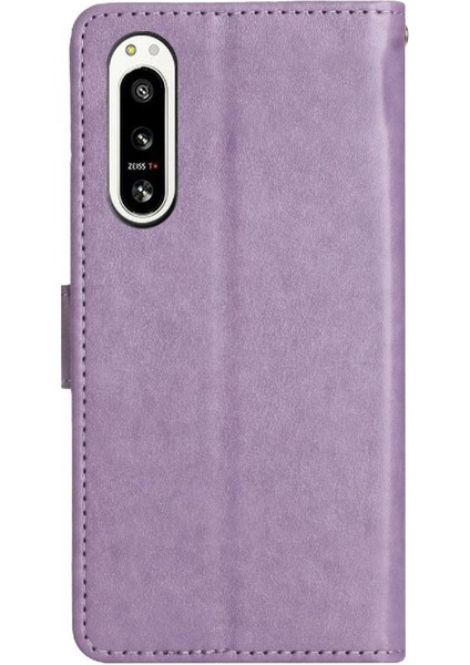Sony Xperia 5 V Kickstand Kart Tutucu Için Filp Durumda Manyetik Kapatma Bilek (Yurt Dışından)