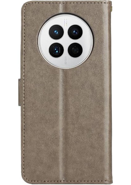Huawei Mate 50 Için Filp Durumda Bilek Kayışı Kart Tutucu Manyetik Kapatma Pu (Yurt Dışından)