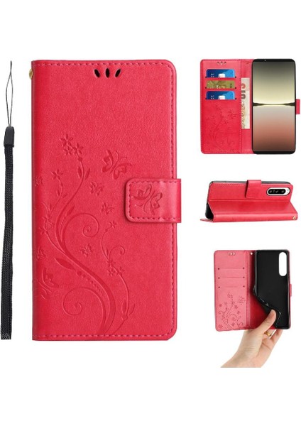 Sony Xperia 5 V Kickstand Kart Tutucu Için Filp Durumda Manyetik Kapatma Bilek (Yurt Dışından)
