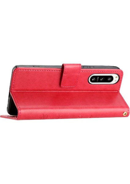 Sony Xperia 5 V Kickstand Kart Tutucu Için Filp Durumda Manyetik Kapatma Bilek (Yurt Dışından)
