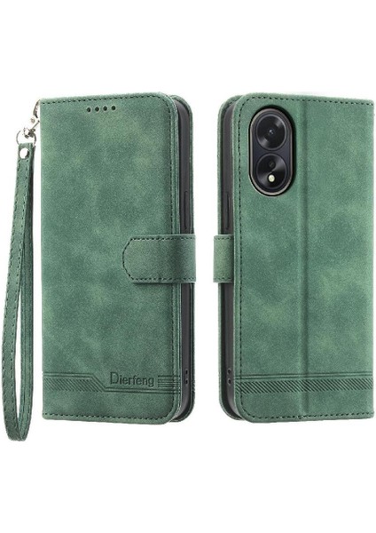 Oppo A38 4g Premium Bileklik Manyetik Kapatma Kart Yuvaları Için Flip Case (Yurt Dışından)