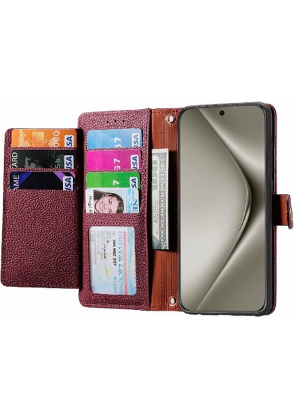 Huawei Pura 70 Pro Için Flip Case Darbeye Aşk Cüzdan Fermuar Deri (Yurt Dışından) modelleri