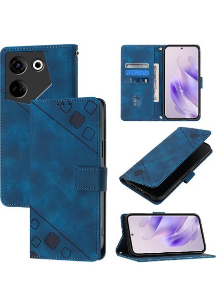 Colorful Shop Tecno Camon 20/20 Pro Manyetik Deri Cüzdan Kapak Çevirin Kart Için Kılıf (Yurt Dışından)