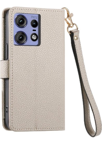 Motorola Kenar 50 Pro Aşk Deri Kılıf Cüzdan Fermuar Için Flip Case (Yurt Dışından)
