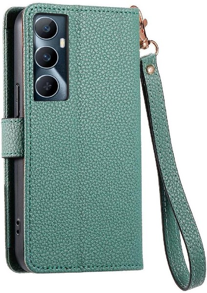 Realme C65 Aşk Fermuar Cüzdan Deri Kılıf Için Flip Case Darbeye (Yurt Dışından)