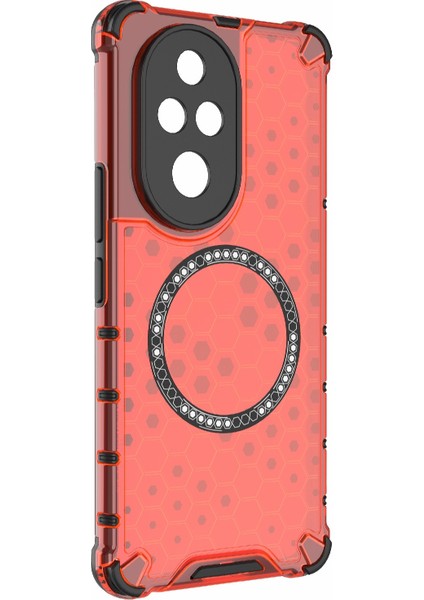 Honor 200 Pro Için Petek Manyetik Halkalı Telefon Kılıfı (Yurt Dışından)