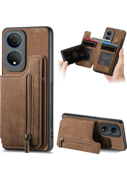 Onur X7 Için Retro Cüzdan Telefon Kılıfı (Yurt Dışından)